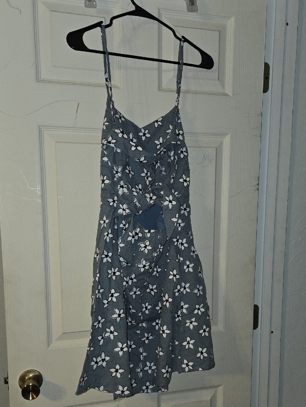 Hayden Light Blue Floral, Spagetti Strap, Double Tie Dress - M - Picture 2 of 8